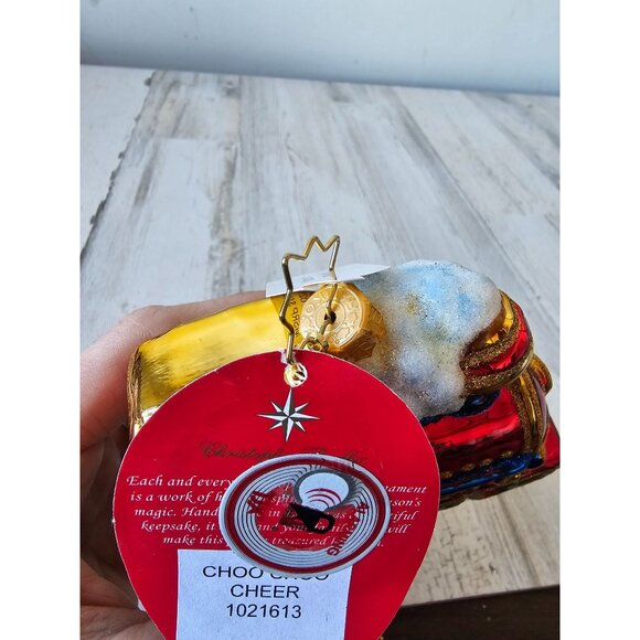 Radko choo choo cheer train locomotive toy caboose new Xmas tree ornament - Picture 14 of 14